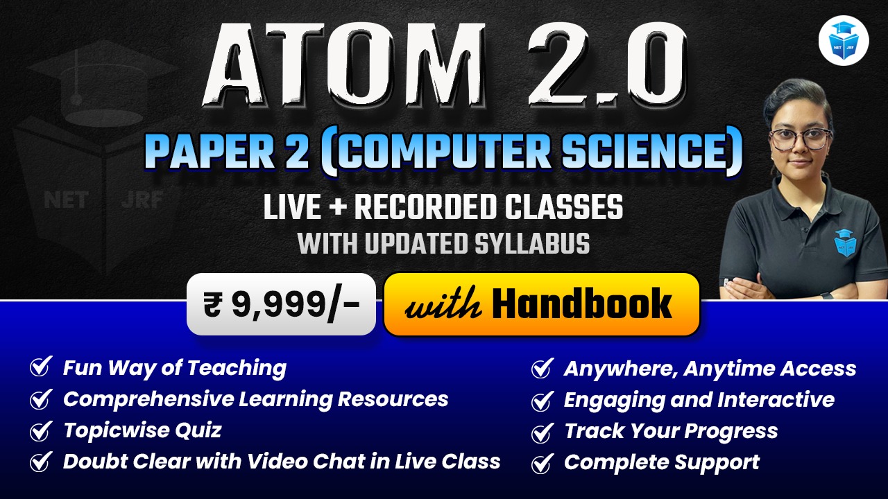 Atom 2.0 Batch UGC NET 2024 Computer Science Paper 2