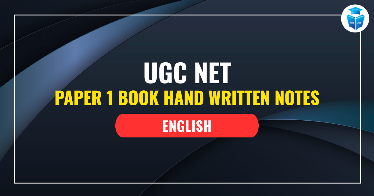 UGC NET Paper 1 Book Hand Written Notes - English