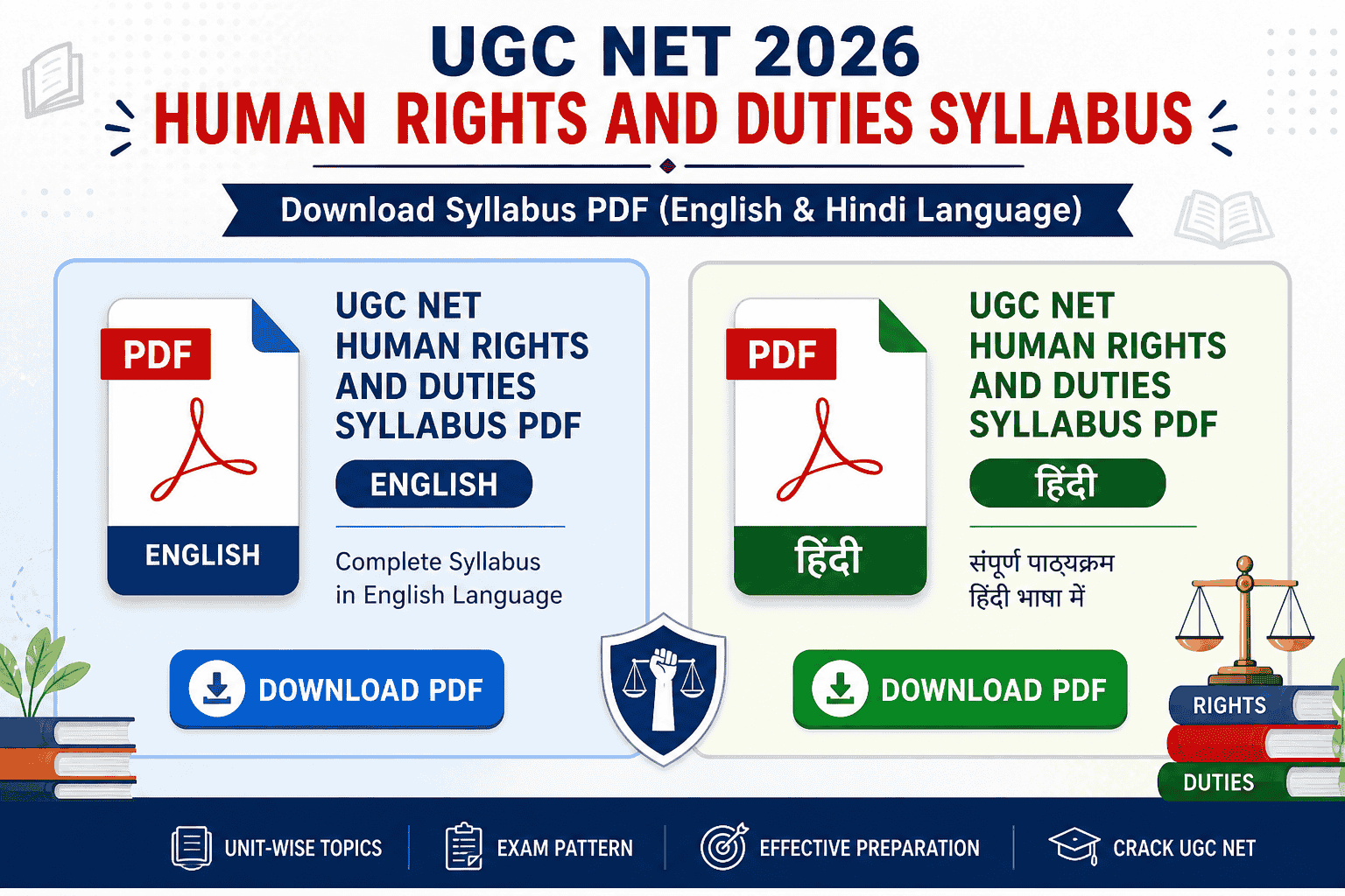 UGC NET 2026 Human Rights and Duties syllabus download