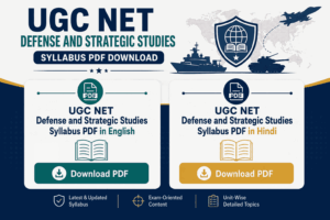 UGC NET Defense and Strategic Studies Syllabus 2026 PDF