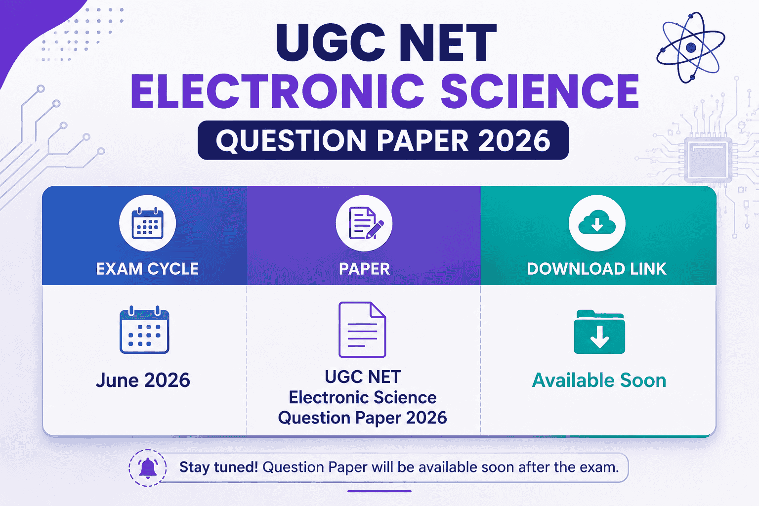 UGC NET Electronic Science Question Paper 2026
