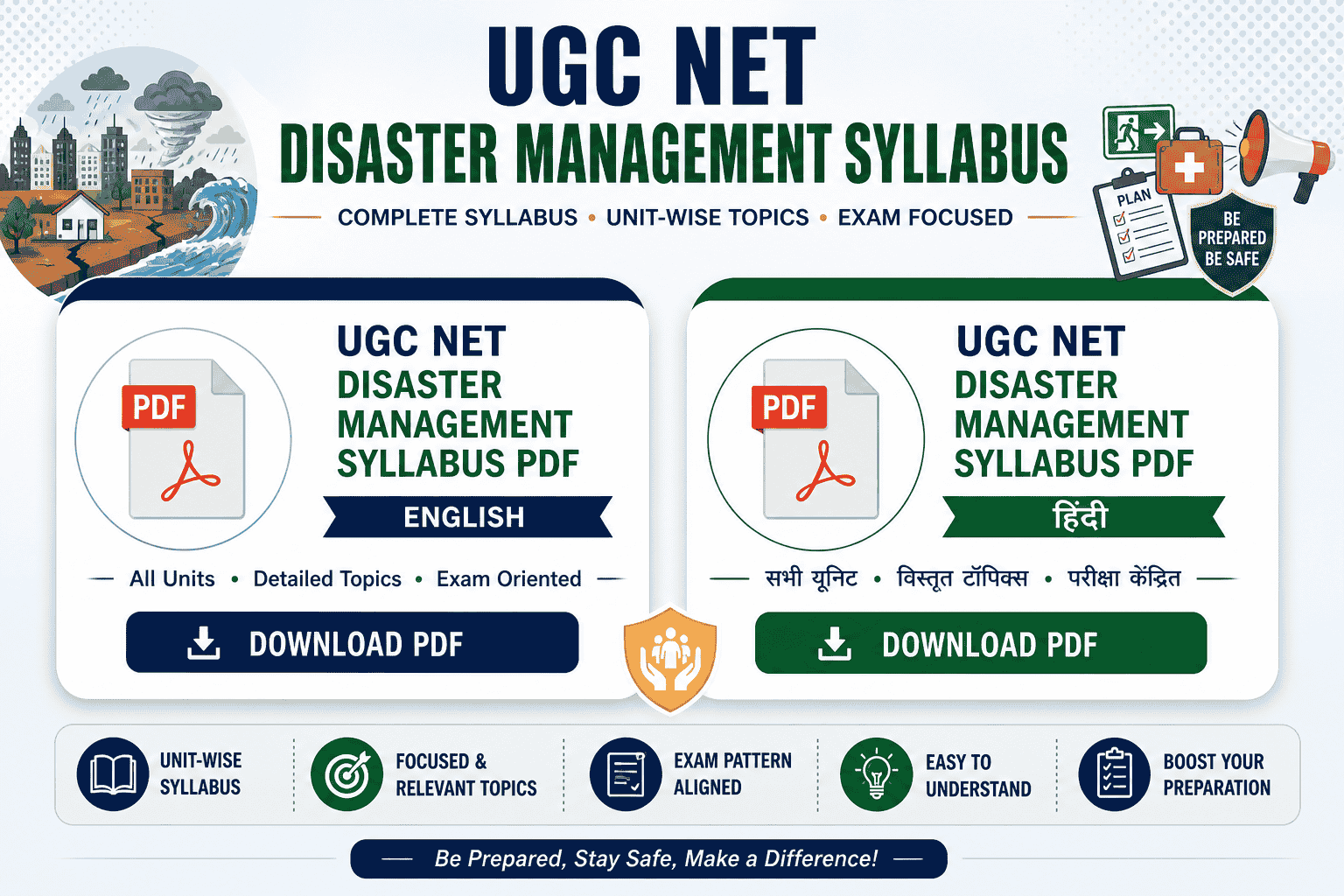 UGC NET disaster management syllabus download