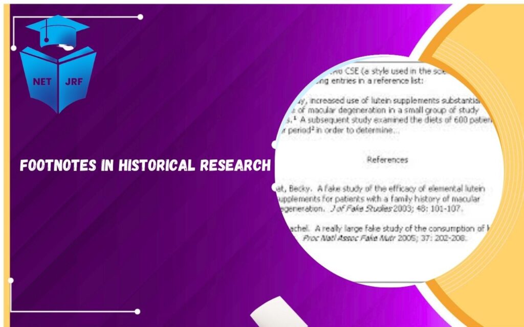 Footnotes in Historical Research