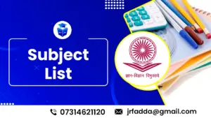 WB SET Subject List 2025
