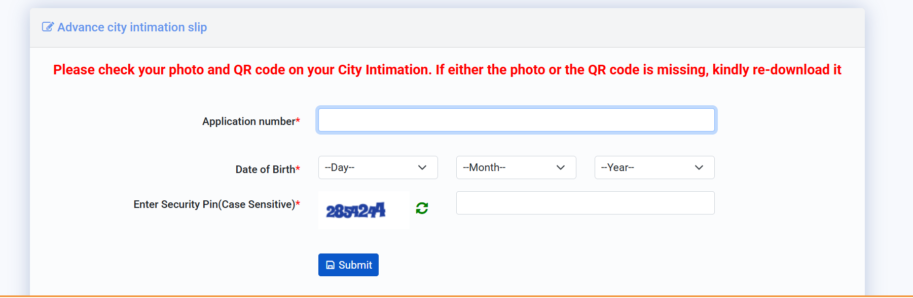 CSIR NET June City Intimation Slip 2025