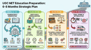 UGC NET Education Preparation (6-8 Months Plan)