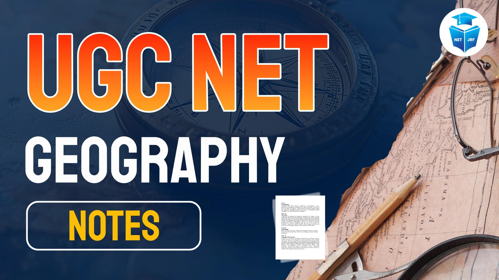 Read more about the article UGC NET Geography Notes 2026, Best Unit-Wise, Handwritten Notes for Paper 2
