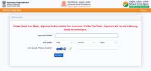 UGC NET Score Card 2026