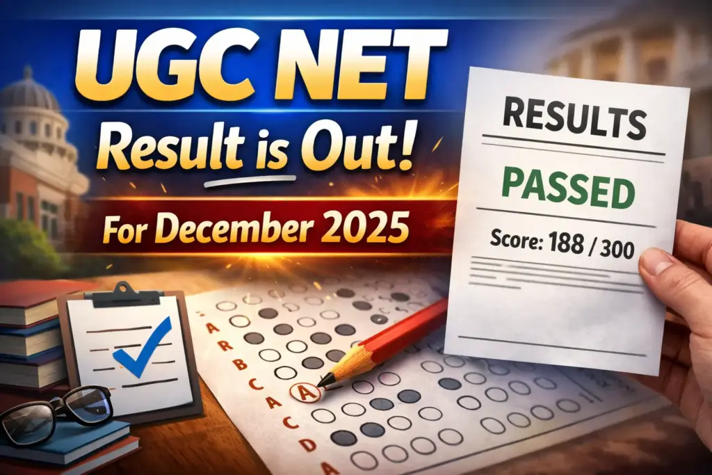 ugc net result is out for december 2025 session