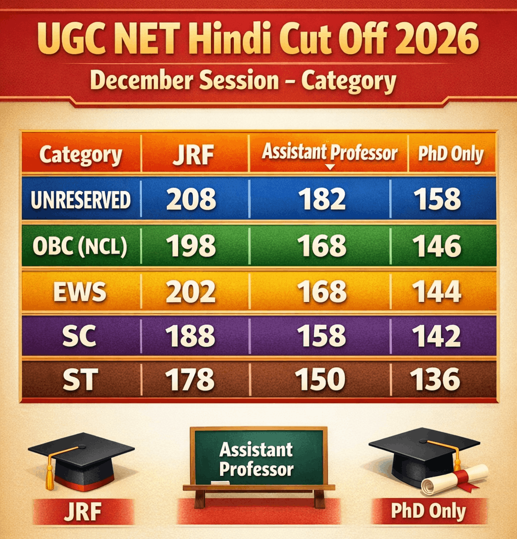 UGC NET Hindi Cut Off 2026