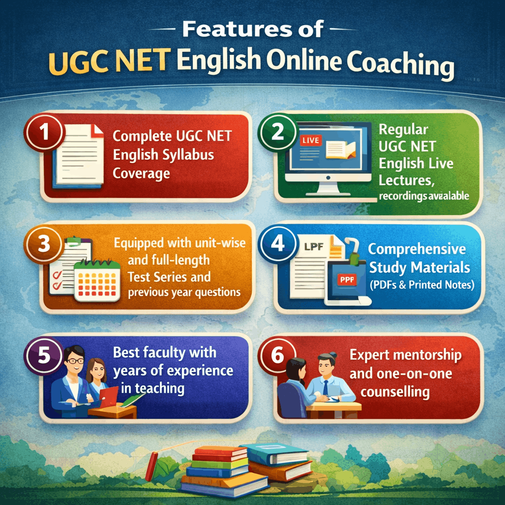 Features of UGC NET English Online Coaching