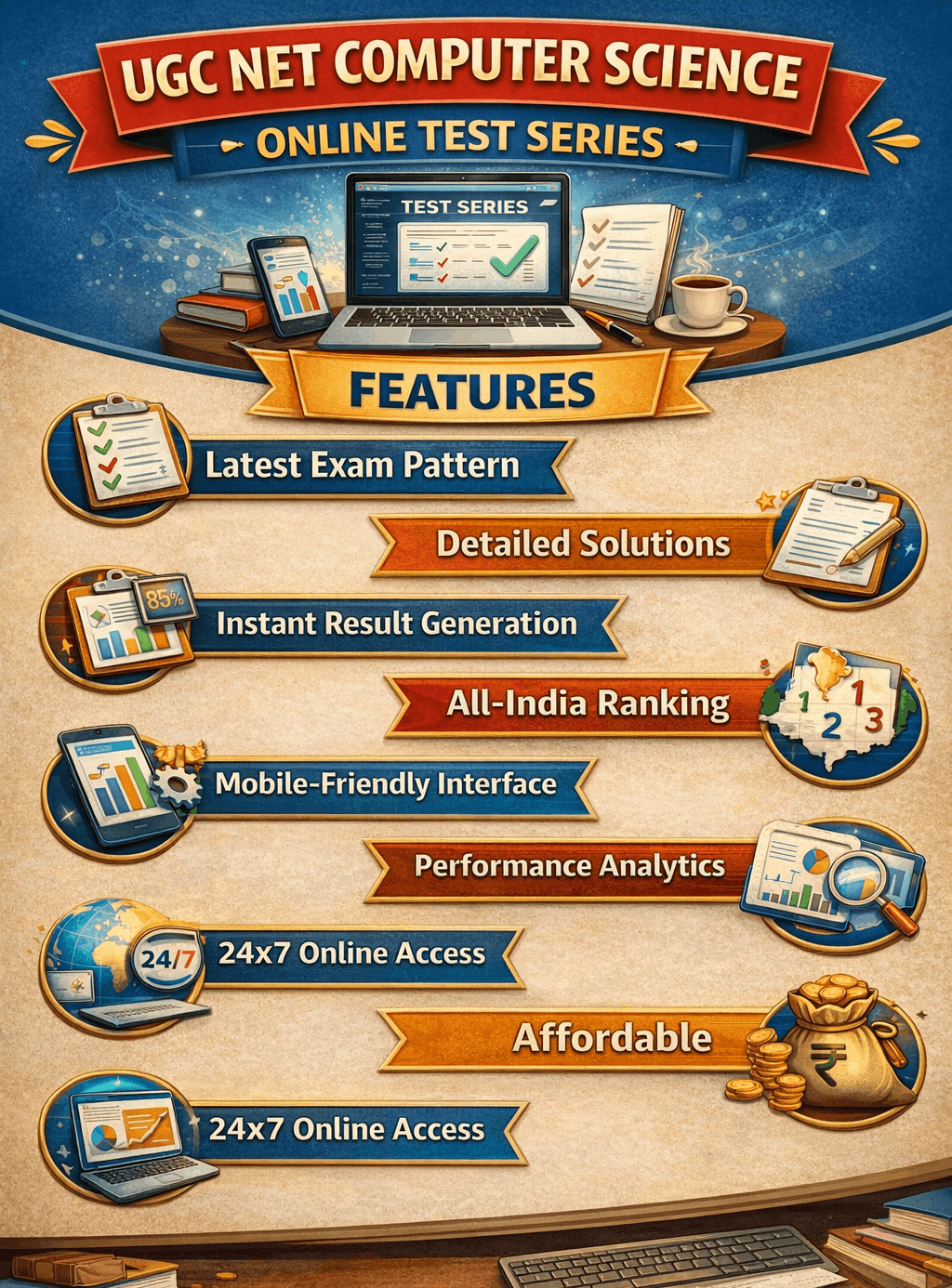 UGC NET Computer Science online test series features
