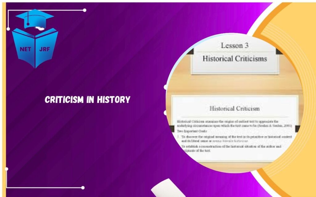 Criticism in History