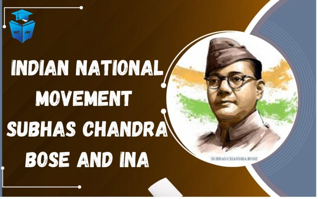Indian National Movement Subhas Chandra Bose and INA