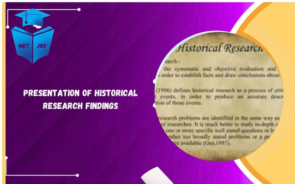 Presentation of Historical Research Findings