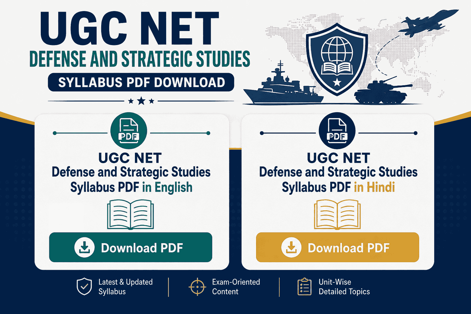 UGC NET Defense and Strategic Studies Syllabus 2026 PDF 