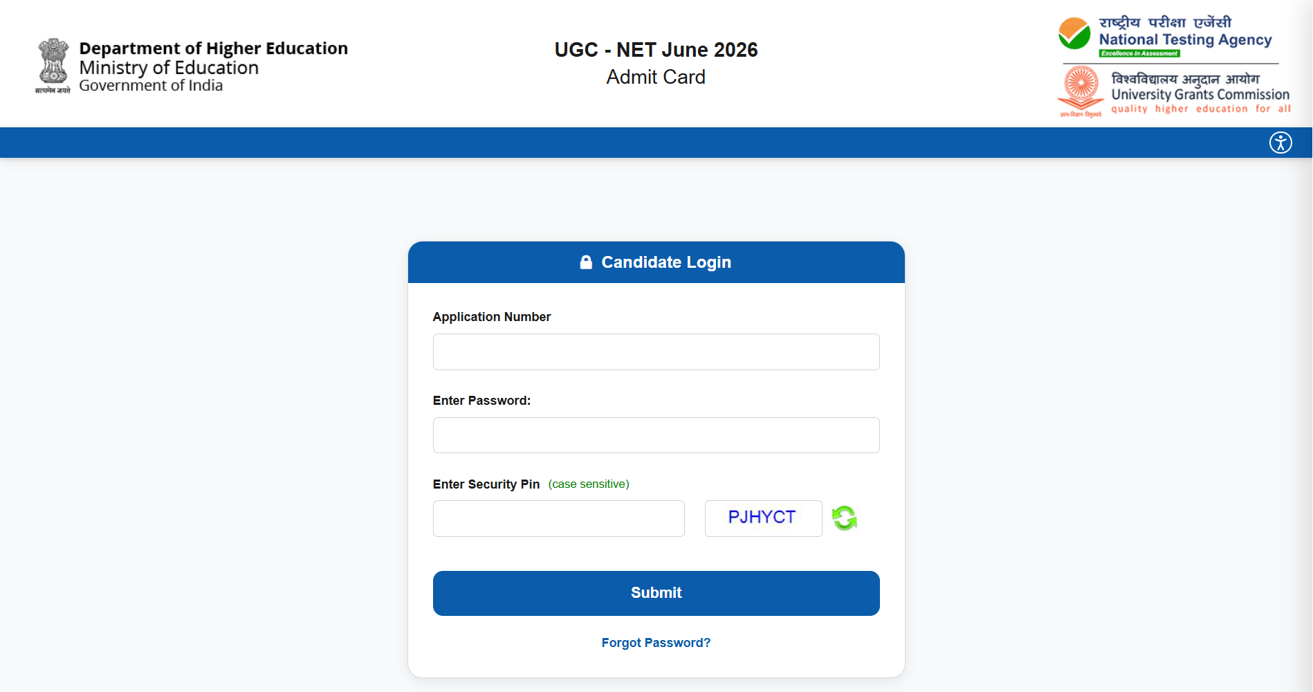 UGC NET Admit Card 2026 Download
