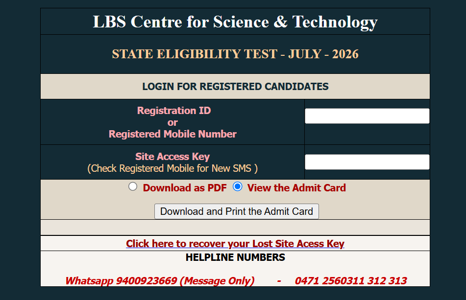 Kerla set exam