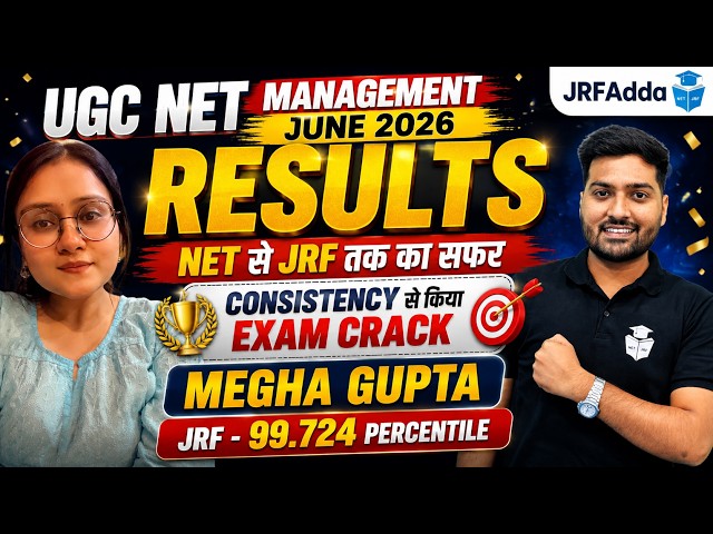 JRF Adda Topper Megha Gupta JRF 99.724 Percentile