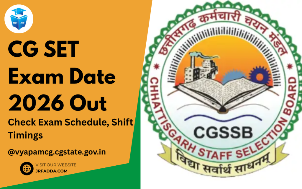 CG SET Exam Date 2026