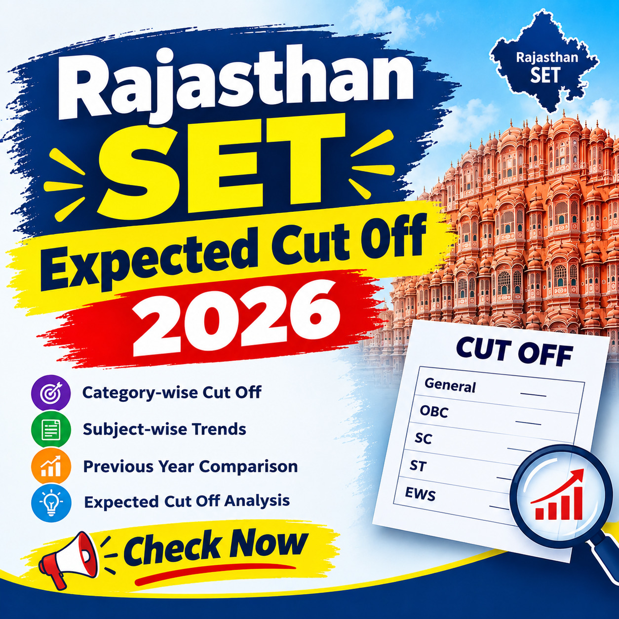 Rajasthan SET 2026 Expected Cut Off