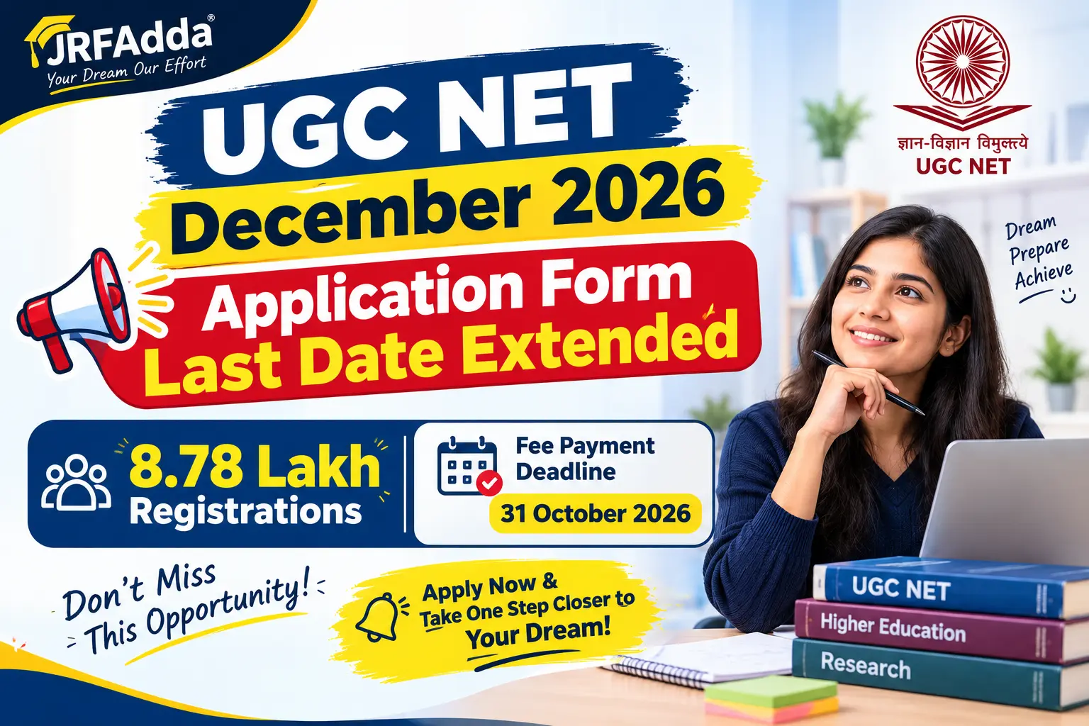 UGC NET December 2026 Application Form Last Date